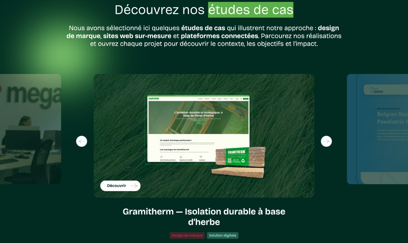 Changement de thème au survol de réalisations