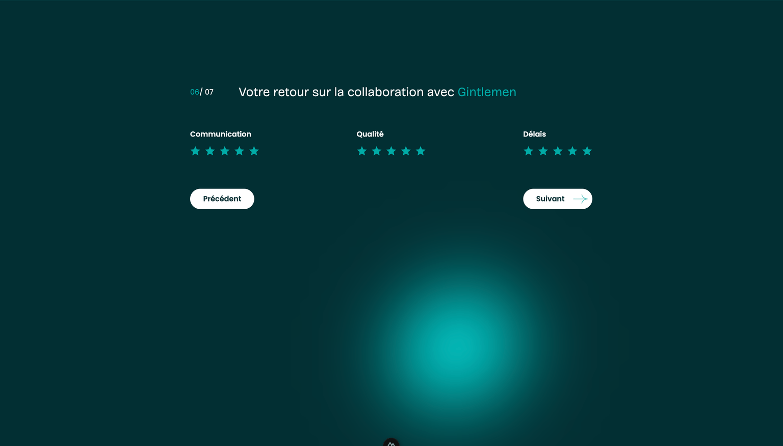 Formulaire multi-étapes avec notation étoiles
